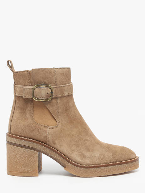 Enkellaarsjes Met Hak Uit Leder Alpe Bruin women 54651109